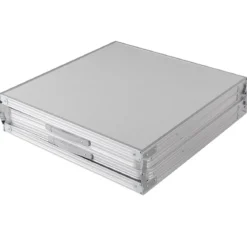 klappbarer Campingrtisch Aluminium Klapptisch 240 x 60 cm Picknicktisch Gartentisch für Indoor- und Outdoor Silber