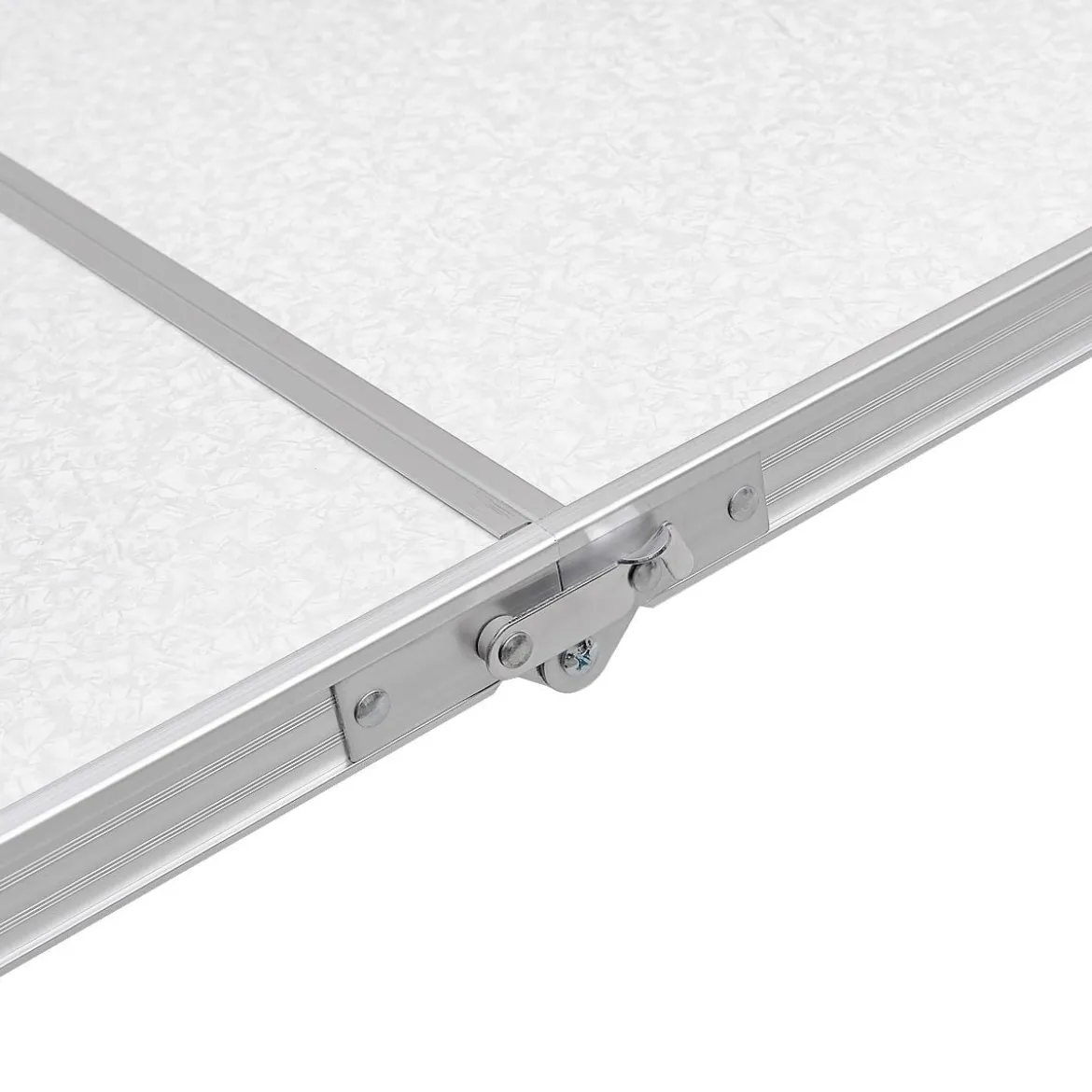klappbarer Campingrtisch Aluminium Klapptisch 240 x 60 cm Picknicktisch Gartentisch für Indoor- und Outdoor Silber