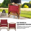 Klappbarer Campingstuhl Tragbarer Niedriger Terrassenstuhl 56 x 54,5 x 65 cm Rot