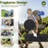 Klappbarer Campingtisch mit Tragetasche 4-stufig Höhenverstellbar 90 x 60,5 x 52 cm Silber