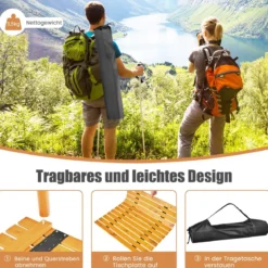Klappbarer Campingtisch mit Tragetasche für Strand Picknicks & Angelausflüge Natur
