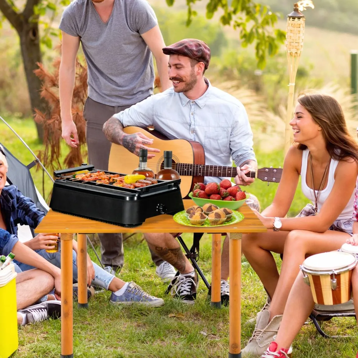 Klappbarer Campingtisch mit Tragetasche für Strand Picknicks & Angelausflüge Natur