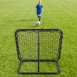 Klappbarer Fußball Rebounder mit 4 Verstellbarem Winkel Rückprallwand Rebound Netz