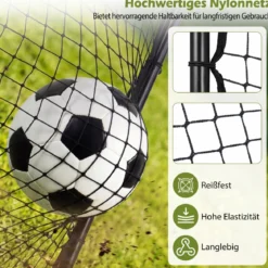 Klappbarer Fußball Rebounder mit 4 Verstellbarem Winkel Rückprallwand Rebound Netz