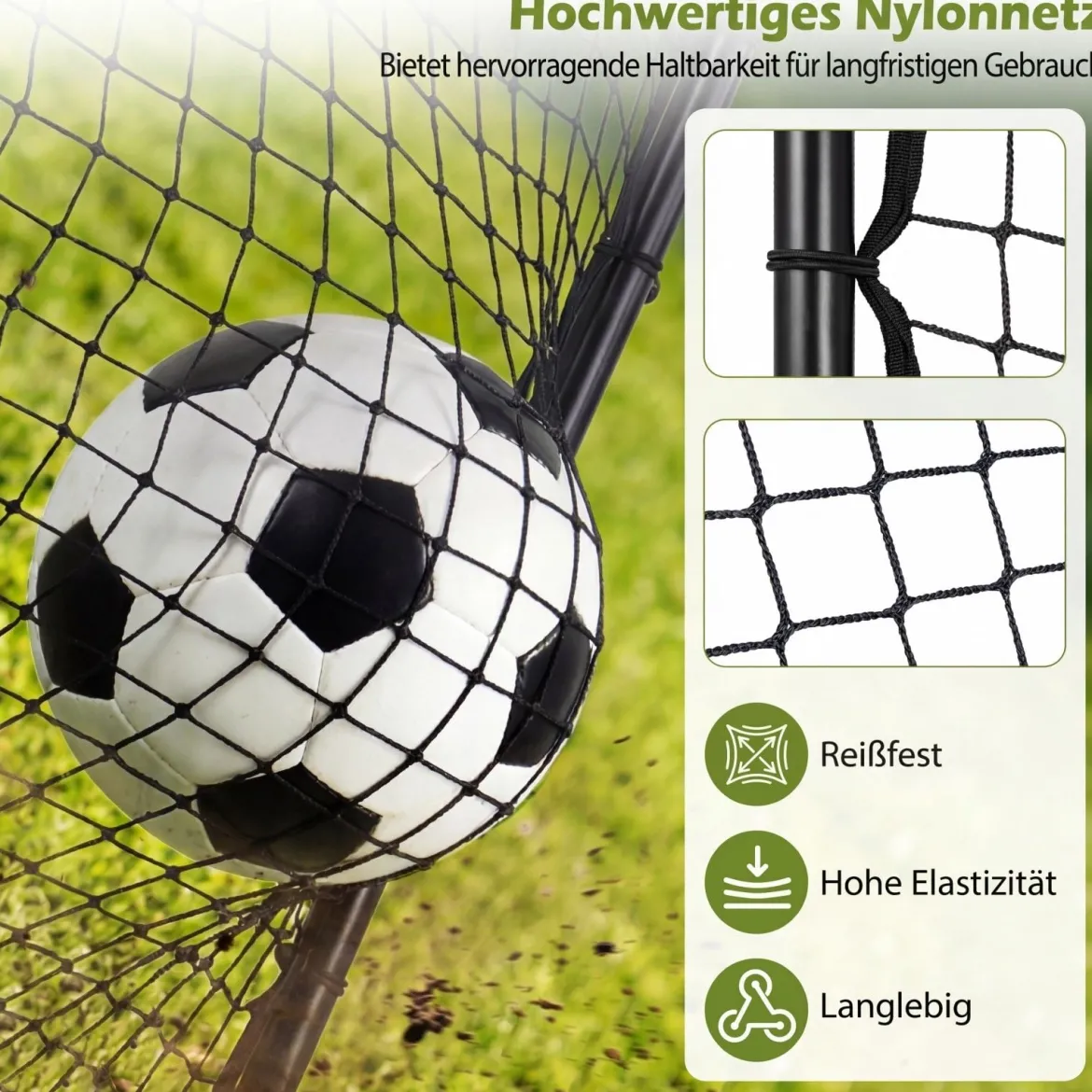 Klappbarer Fußball Rebounder mit 4 Verstellbarem Winkel Rückprallwand Rebound Netz