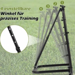 Klappbarer Fußball Rebounder mit 4 Verstellbarem Winkel Rückprallwand Rebound Netz