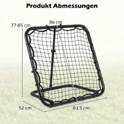 Klappbarer Fußball Rebounder mit 4 Verstellbarem Winkel Rückprallwand Rebound Netz