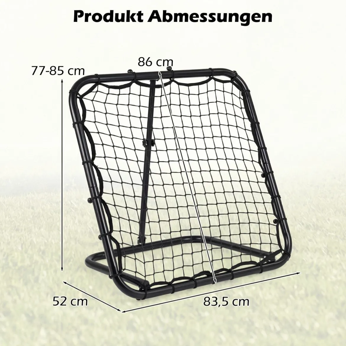 Klappbarer Fußball Rebounder mit 4 Verstellbarem Winkel Rückprallwand Rebound Netz