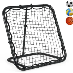 Klappbarer Fußball Rebounder mit 4 Verstellbarem Winkel Rückprallwand Rebound Netz