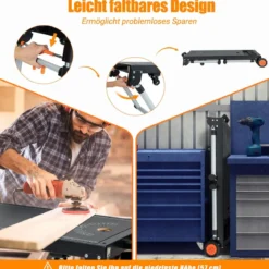 Klappbarer Gehrungssägenständer 5-in-1-Werkbank 126 x 60 x 81 cm