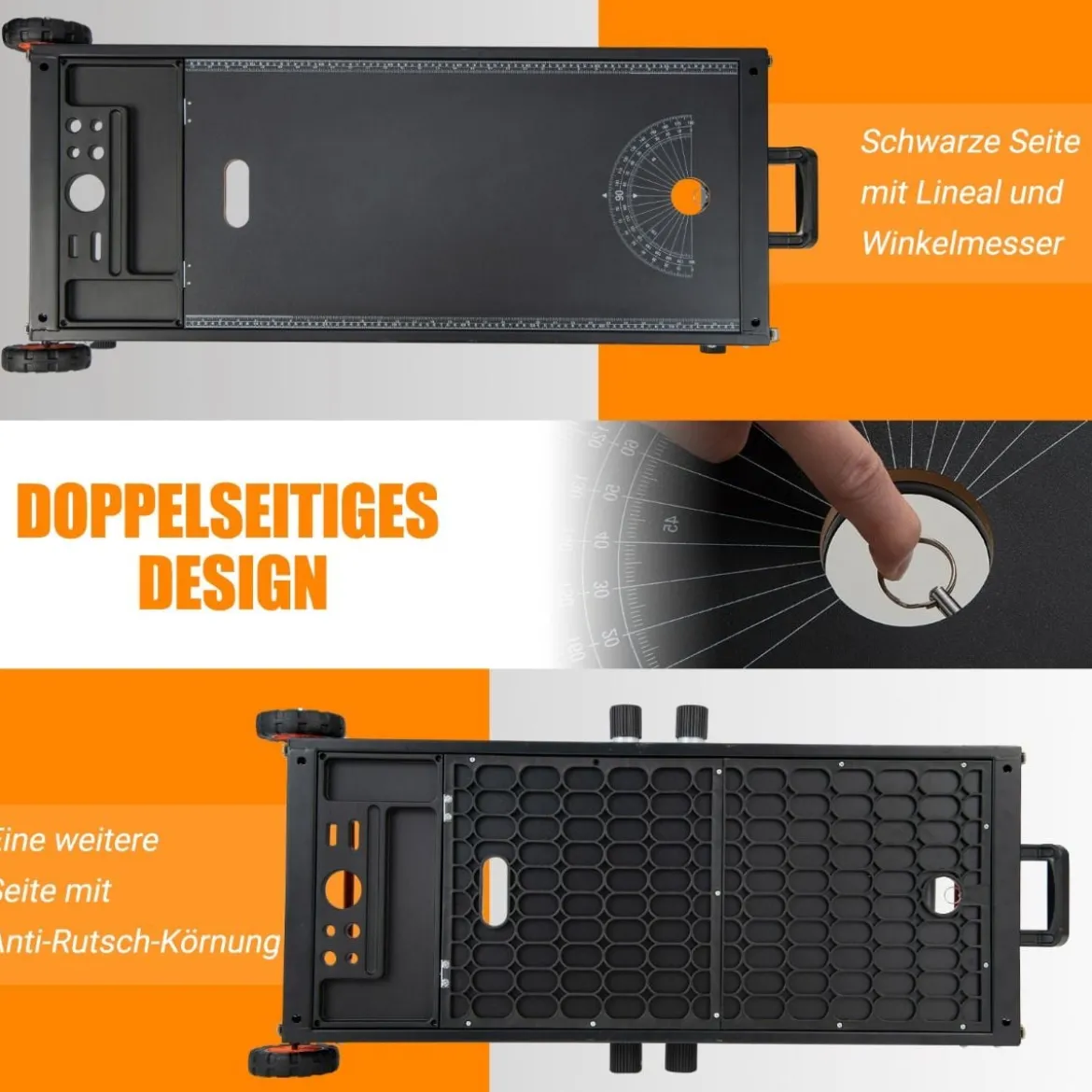Klappbarer Gehrungssägenständer 5-in-1-Werkbank 126 x 60 x 81 cm