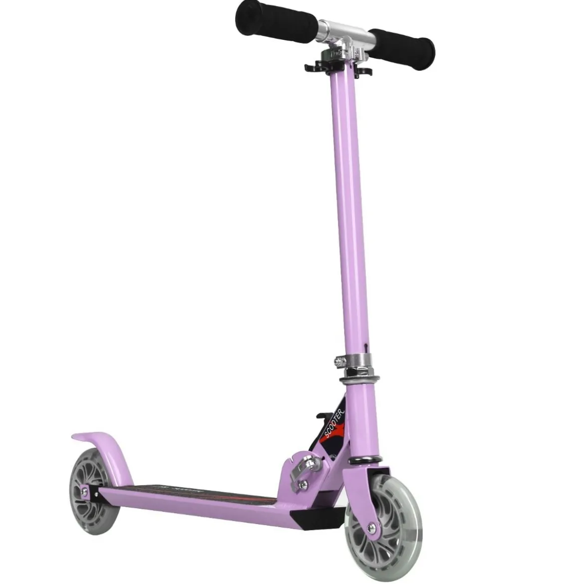 Klappbarer Höhenverstellbarer Kinder Scooter mit 2 blinkenden Räder für Kinder ab 4 Jahre Lila