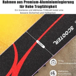 Klappbarer Höhenverstellbarer Kinder Scooter mit 2 blinkenden Räder für Kinder ab 4 Jahre Lila