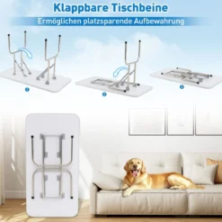 Klappbarer Hundepflegetisch Höhenverstellbarer Haustierpflegetisch Trimmtisch Schwarz