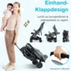 Klappbarer Kinderwagen Tragbarer Reisewagen für Kinder 79 x 47 x 97 cm Grau