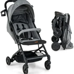 Klappbarer Kinderwagen Tragbarer Reisewagen für Kinder 79 x 47 x 97 cm Grau