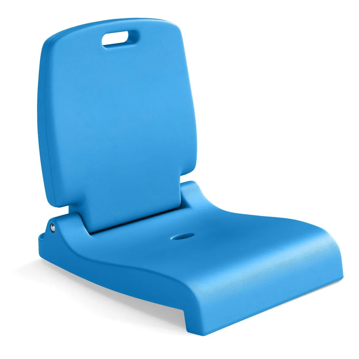 Klappbarer Klappsitz Tragbarer Outdoor-Stuhl mit Griff & Abflussloch Bodenstuhl Blau