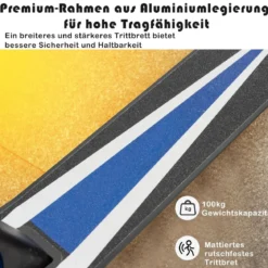 Klappbarer Scooter mit 100kg Tragkraft & 2 LED Räder Höhenverstellbarer Roller Tretroller