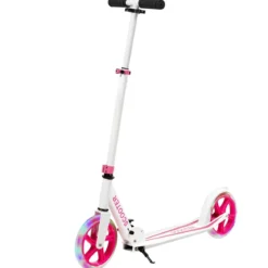 Klappbarer Scooter mit 100kg Tragkraft & 2 LED Räder Höhenverstellbarer Roller Tretroller