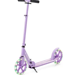 Klappbarer Scooter mit 100kg Tragkraft & 2 LED Räder Höhenverstellbarer Roller Tretroller