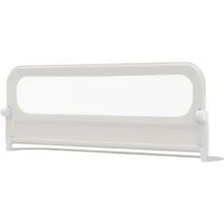 Klappbares Bettgitter für Kleinkinder verstellbares Baby-Bettgitter mit abnehmbarem Oxford-Stoffbezug Weiß 178 cm x 36 cm x 60 cm