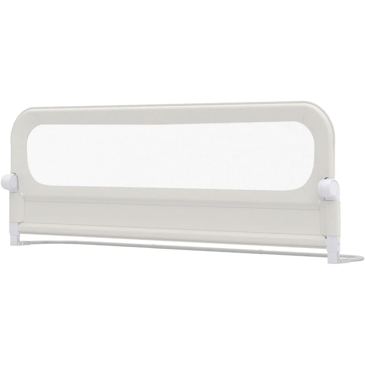 Klappbares Bettgitter für Kleinkinder verstellbares Baby-Bettgitter mit abnehmbarem Oxford-Stoffbezug Weiß 178 cm x 36 cm x 60 cm