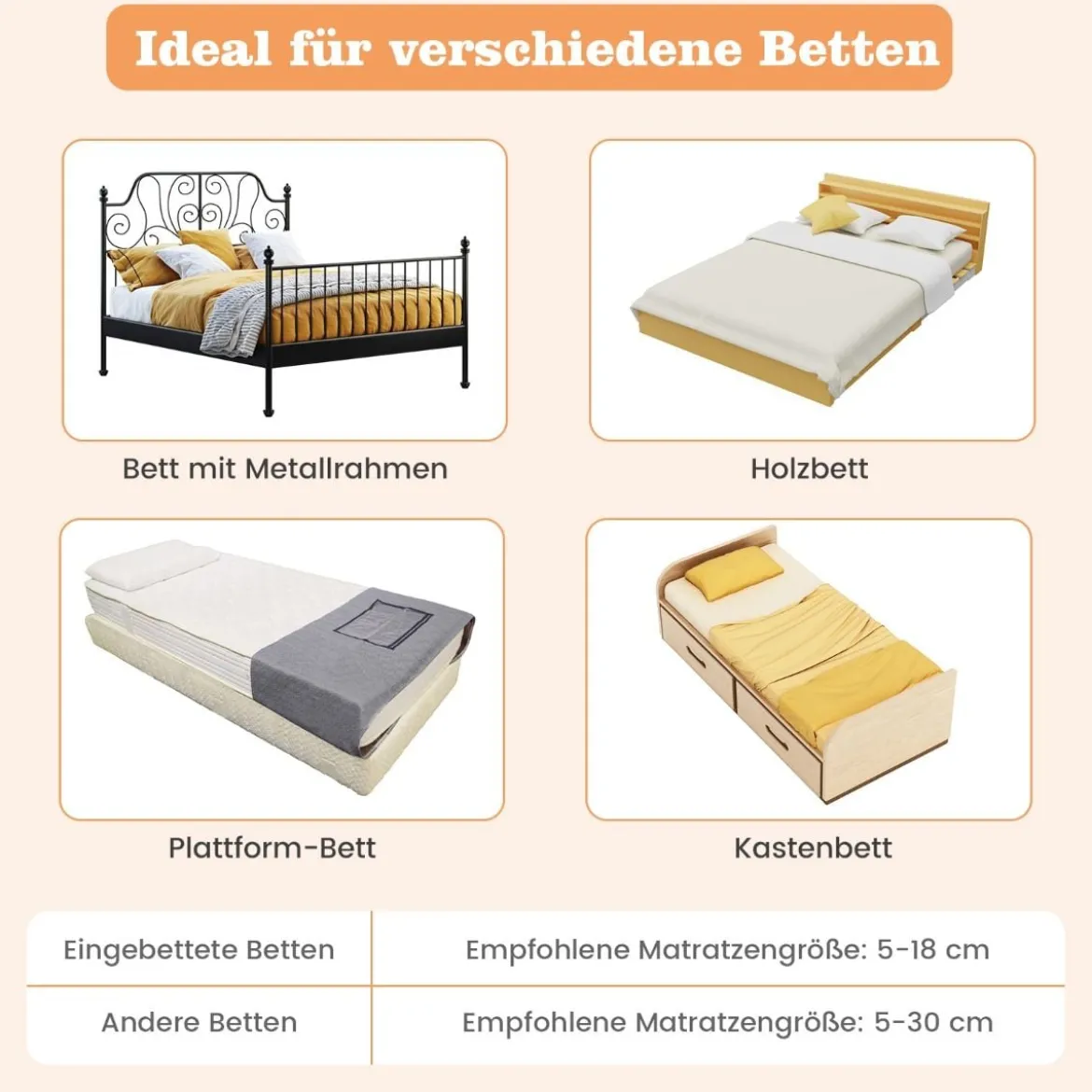 Klappbares Bettgitter mit Verstellbaren Riemen Bettschutzgitter 121 x 40,5 x 42 cm