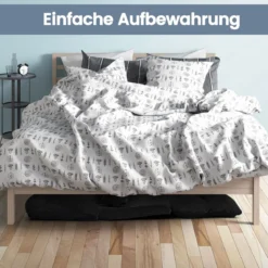 Klappbares Bodensofa Sofabett mit 2 Kissen & Rückenlehne 6-stufig Einstellbares Bodensessel Schwarz