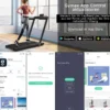 Klappbares 2-in-1-Laufband Heimtrainer mit zwei LED-Anzeigen APP & Fernbedienung Schwarz