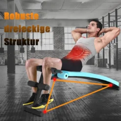 Klappbare Sit Up Bank bis 200kg Belastbar Verstellbare Schrägbank Trainingsbank Blau