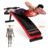Klappbare Sit Up Bank bis 200kg Belastbar Verstellbare Schrägbank Trainingsbank Rot