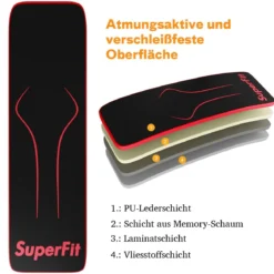 Klappbare Sit Up Bank bis 200kg Belastbar Verstellbare Schrägbank Trainingsbank Rot
