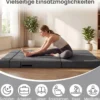 Klappbares Schlafsofa 3 In 1 Chenille 2 Kissen für Wohnzimmer Schlafzimmer Home Office Grau