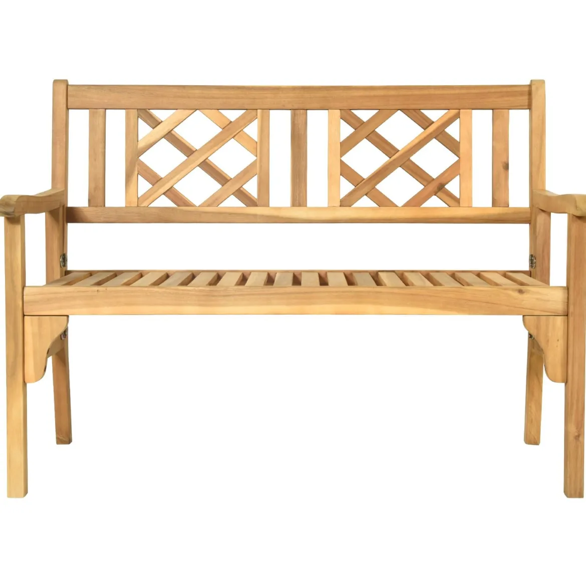 Klappbare Terrassenbank Gartenbank Holz Holzbank Gartenmöbel 120 x 56 x 90 cm Natur