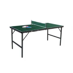 Klappbare Tischtennisplatte mit Netz & 2 Schlägern & Bällen Ping Pong Tisch Schwarz/Blau/Grün