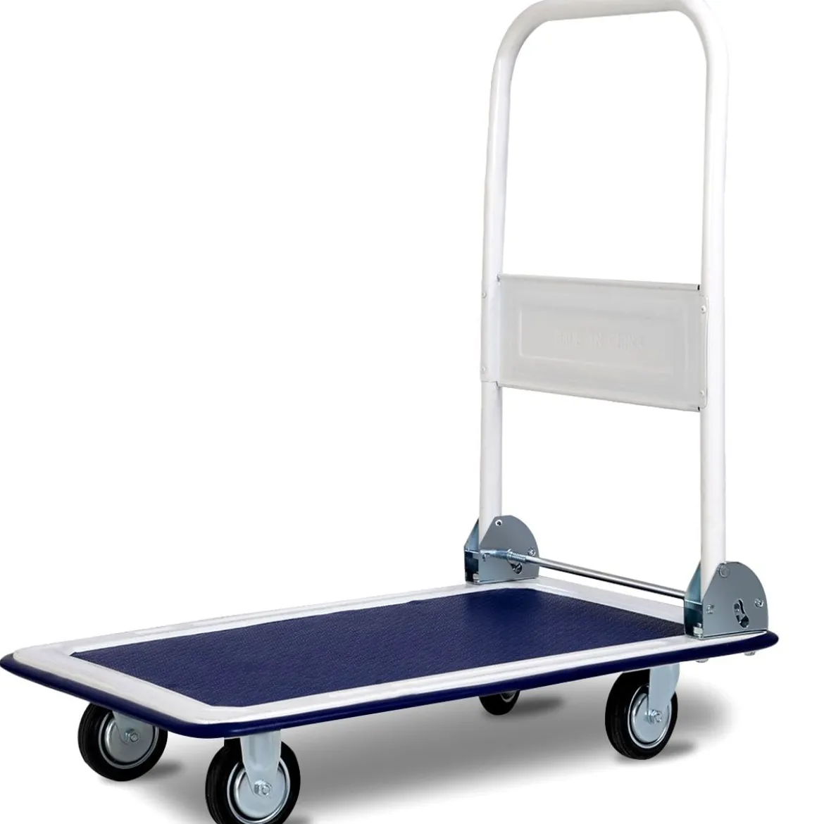 Klappbare Transportwagen bis 150 kg Tragkraft Plattformwagen mit 360° Lenkrollen & Handgriff Blau