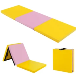 Klappbare Weichbodenmatte mit 2 Griffen Rutschfeste Gymnastikmatte 180 x 60 x 5 cm
