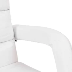 Klappsofa Schlafsofa Bodenstuhlsofa Liegebett verstellbar mit Armlehnen & Kissen Weiß