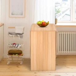 Klapptisch Rund Balkontisch Klappbarer Gartentisch Natur