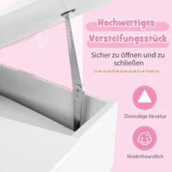 Klassisches 30 Tasten Kinderklavier mit Notenpult & Sitzbank Ideal für Kinder von 3 bis 8 J. Weiß