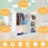 Kleidergarderobe für Kinder Kostümgarderobe für Kinder mit Spiegel 93,5 x 38 x 100 cm Weiß