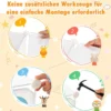 Kleiderschrank für Kinder mit 8 Würfeln & Hängebereich einfache Montage Weiß