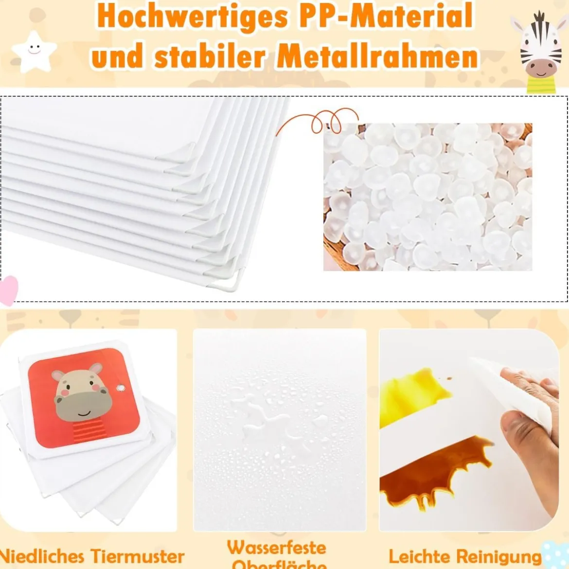 Kleiderschrank für Kinder mit 8 Würfeln & Hängebereich einfache Montage Weiß