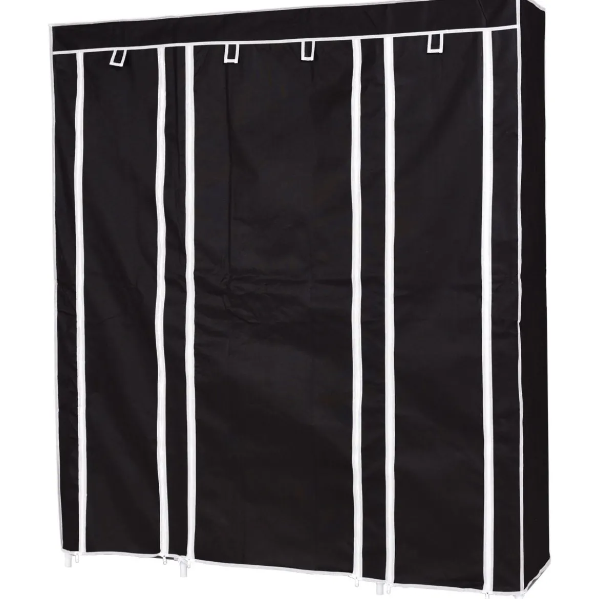 Kleiderschrank Textilschrank Garderobenschrank Stoffschrank mit Kleiderstange 150x46x179cm