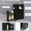 Kleiner Badezimmerschrank 16 cm schmaler Organizer mit ausziehbarer Schublade Taschentuchbox Schwarz