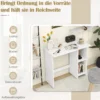 Kleiner Schreibtisch Computertisch mit Verstellbarer Ablage PC-Tisch 80 x 39,5 x 73,5 cm Weiß
