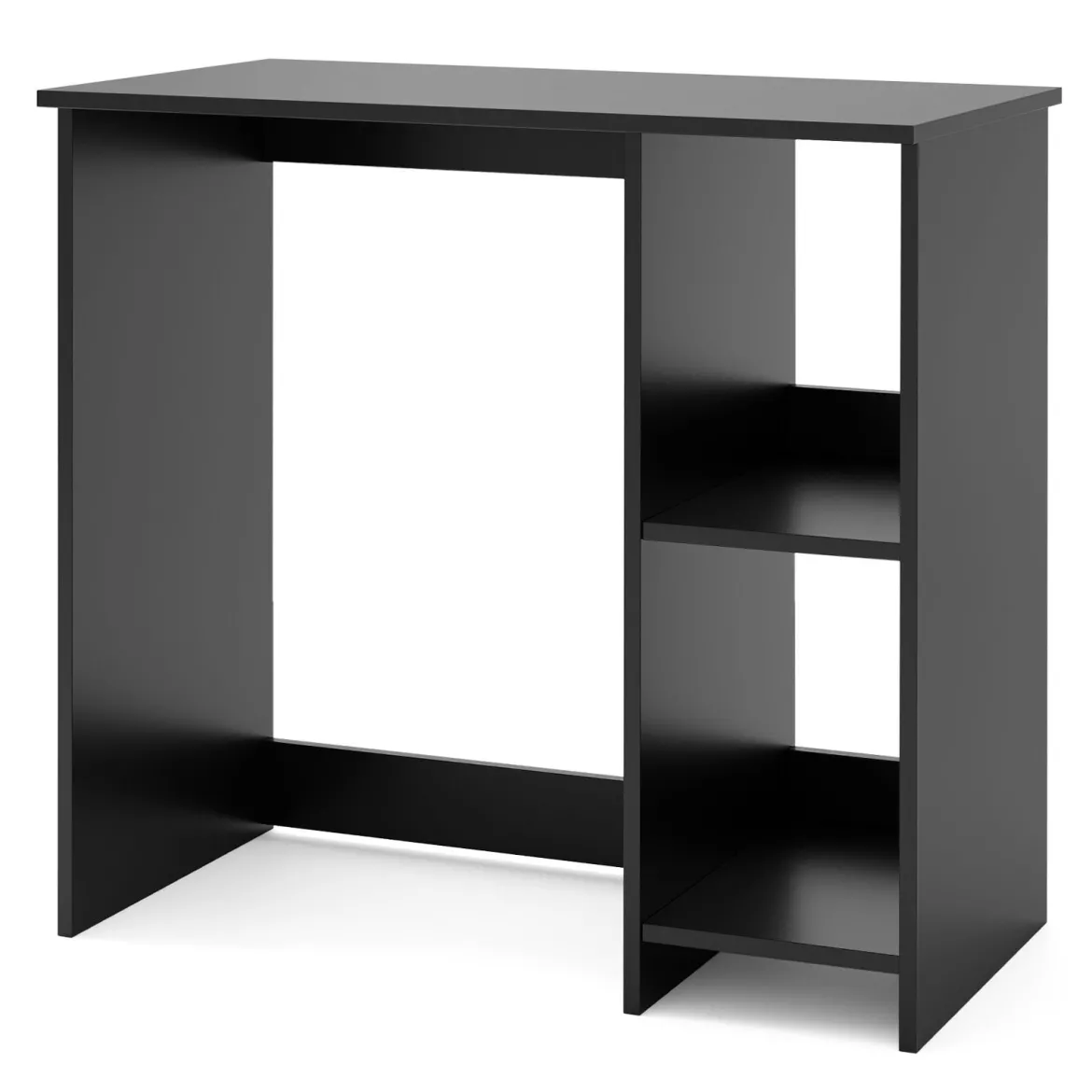 Kleiner Schreibtisch mit 2 Fächern Computertisch Bürotisch PC-Tisch 80 x 40 x 74 cm Weiß/Braun/Natur/Schwarz