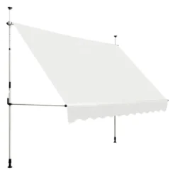 Klemmmarkise 350 cm breit Balkonmarkise ohne Bohren UV-beständig höhenverstellbar