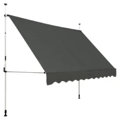 Klemmmarkise 350 cm breit Balkonmarkise ohne Bohren UV-beständig höhenverstellbar