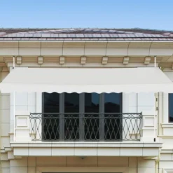 Klemmmarkise 350 cm breit Balkonmarkise ohne Bohren UV-beständig höhenverstellbar
